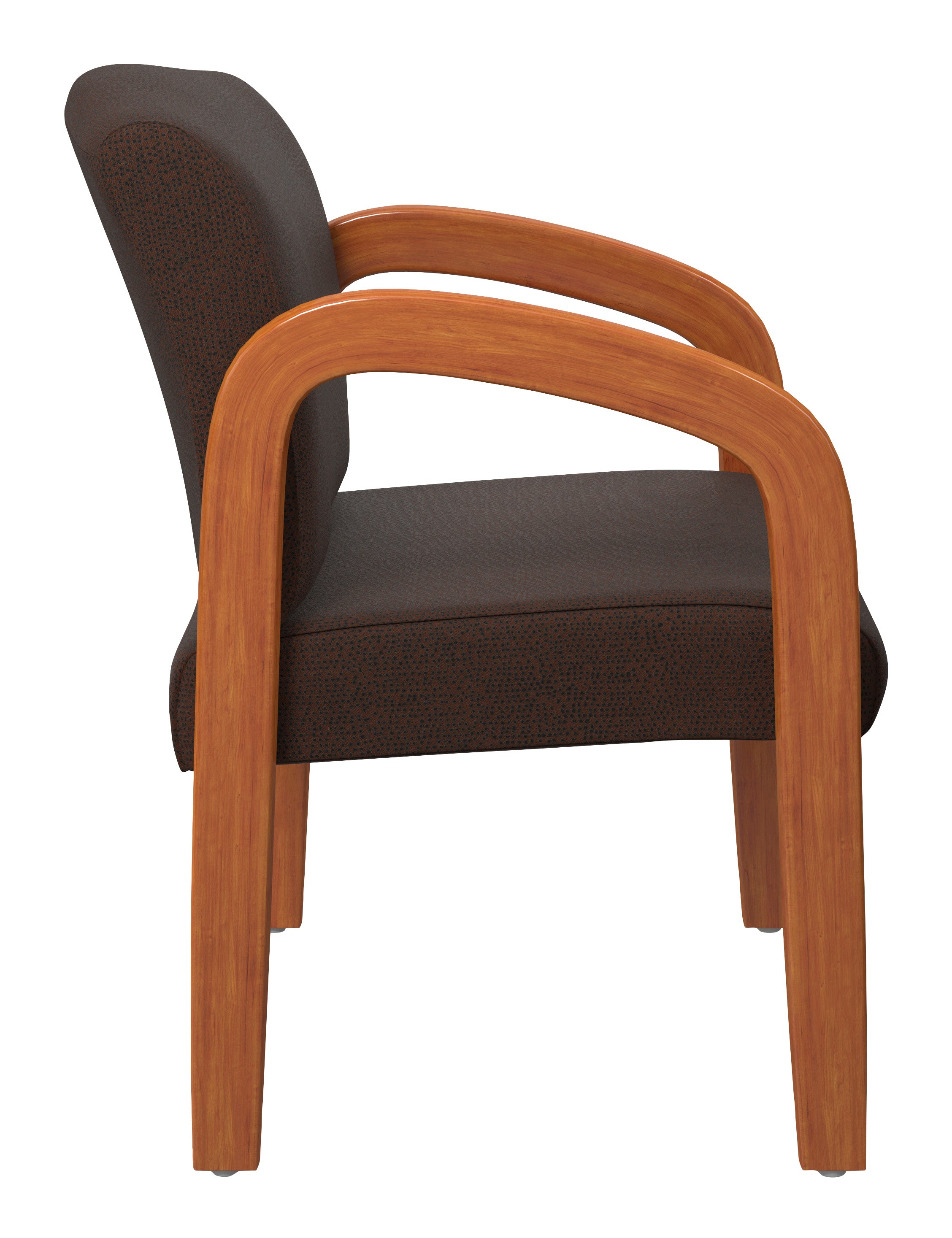 Medium Oak Finish Wood Visitor Chair